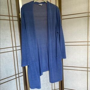 J. Jill Blue Lightweight Open Front Cardigan - Perfect for Summer!